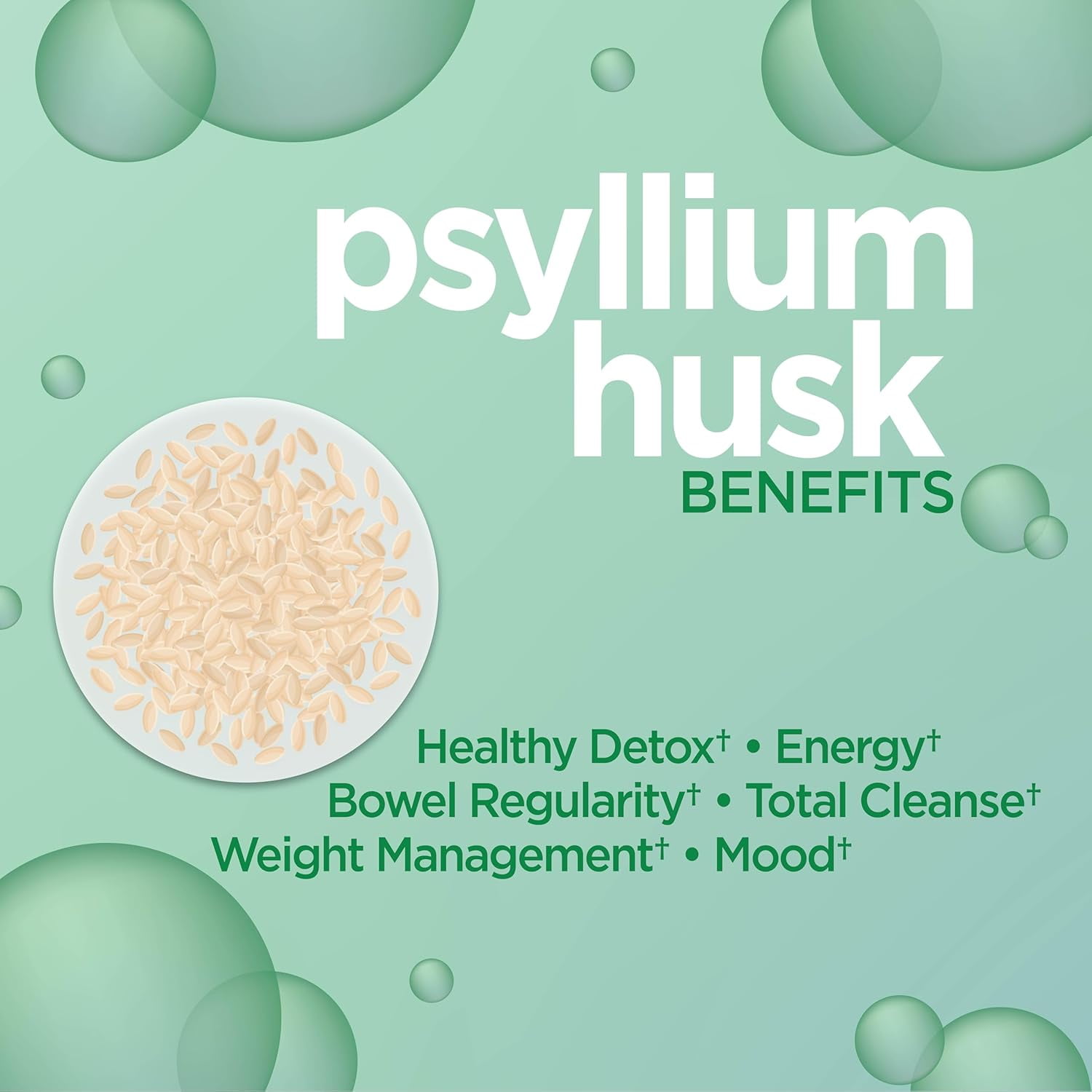 Natural Psyllium Fiber Capsules for Digestive Health - 90 ct