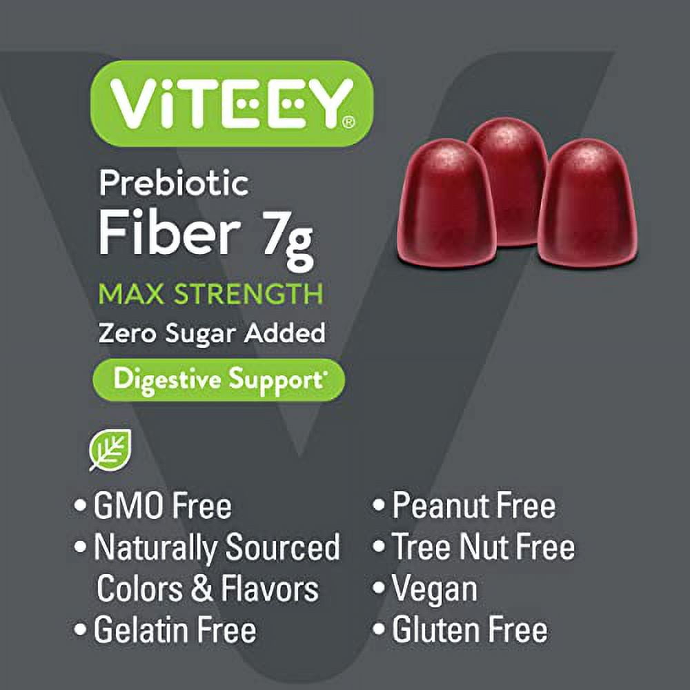 VITEEY FIBER GUMMIES 7G FOR DIGESTIVE SUPPORT, FRUIT FLAVOR, 90 COUNT - 1 PACK