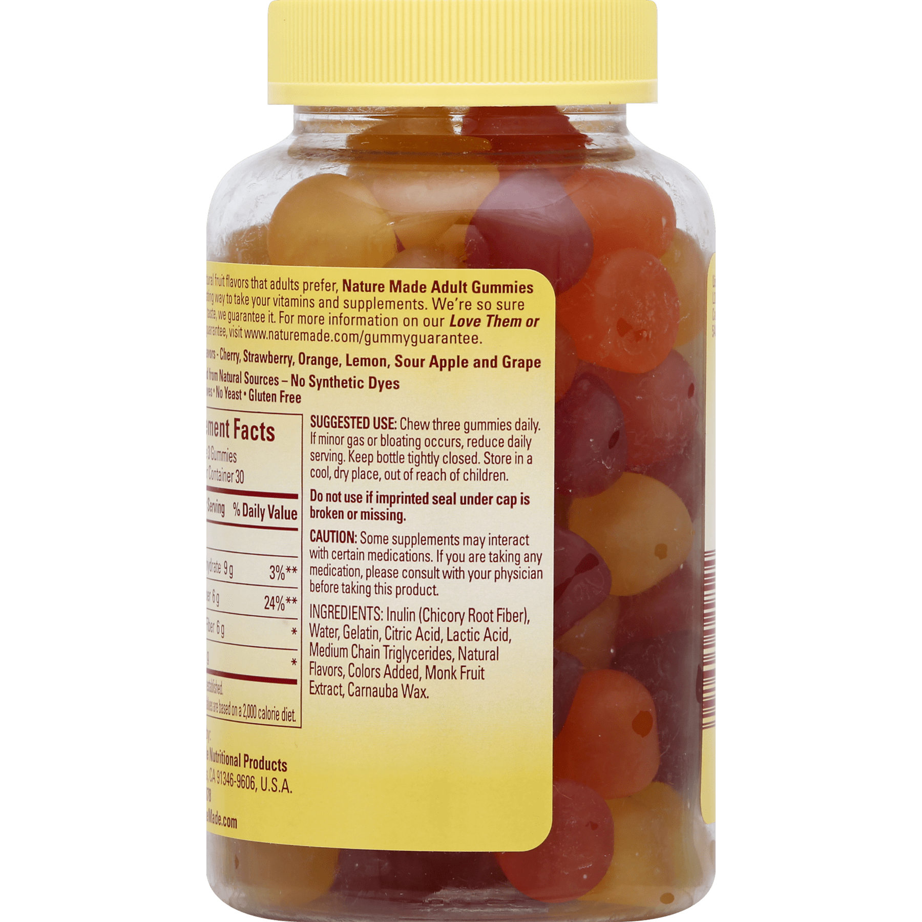 Nature Made High-Fiber Nature Made Gummies, 90 Count - 6g Dietary Fiber