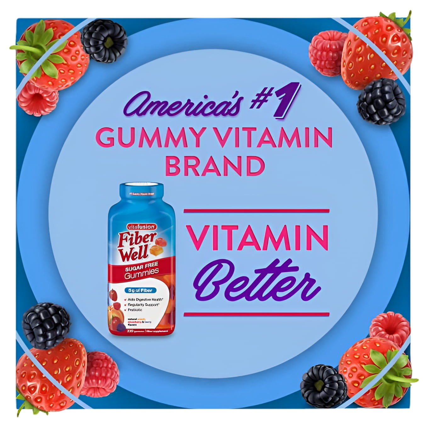 VITAFUSION FIBER GUMMIES 220 COUNT, SUGAR-FREE SUPPLEMENT