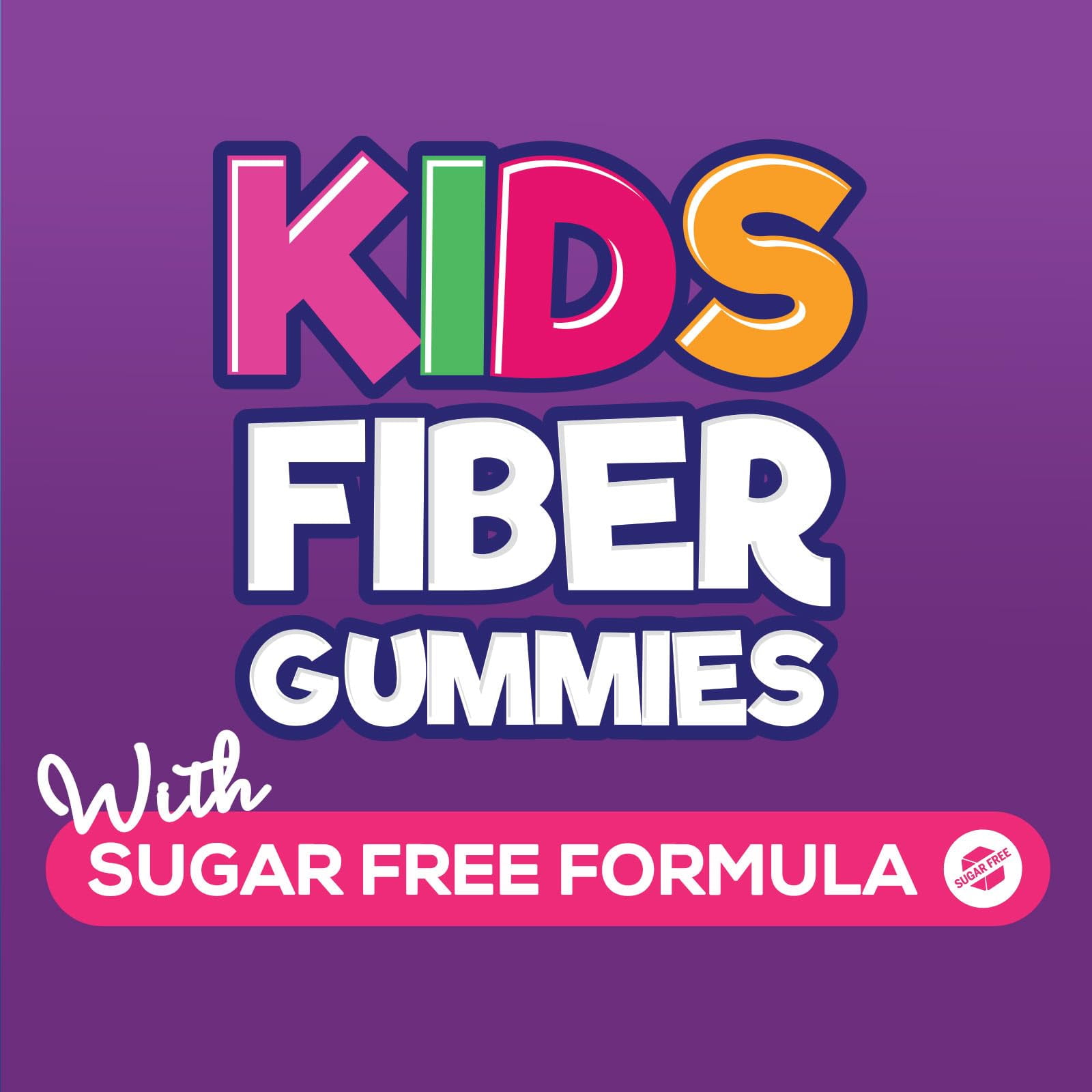 Nature's Nutrition Vegan Raspberry Kids Fiber Gummies with Prebiotic Plant-Based Blend - 60 Gummies