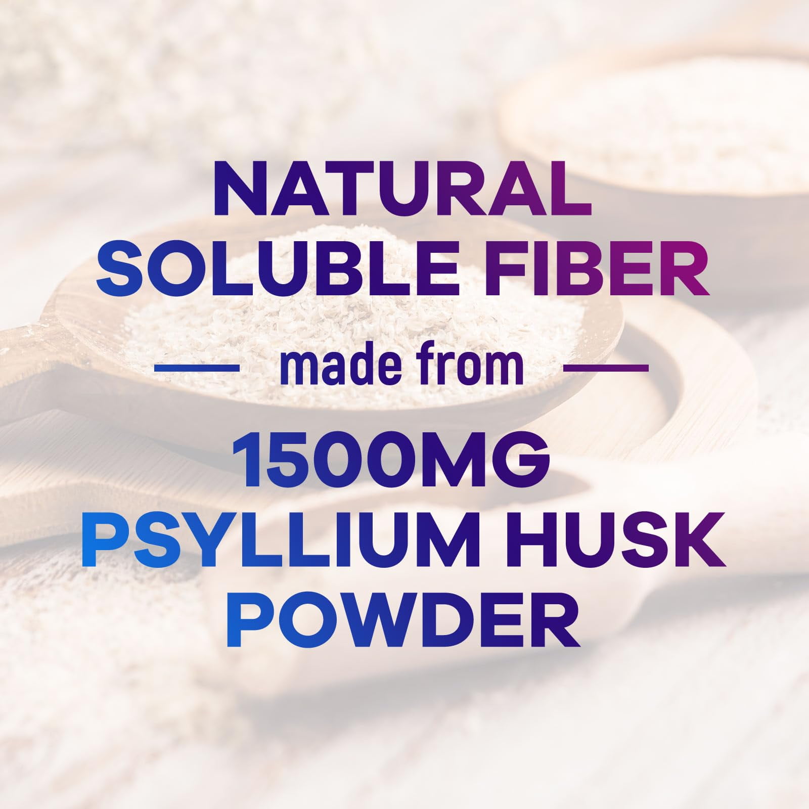 Nature's Peak 1500mg Psyllium Husk Capsules - Vegan Fiber Supplement for Digestive Health - Non-GMO, Sugar-Free - 60ct