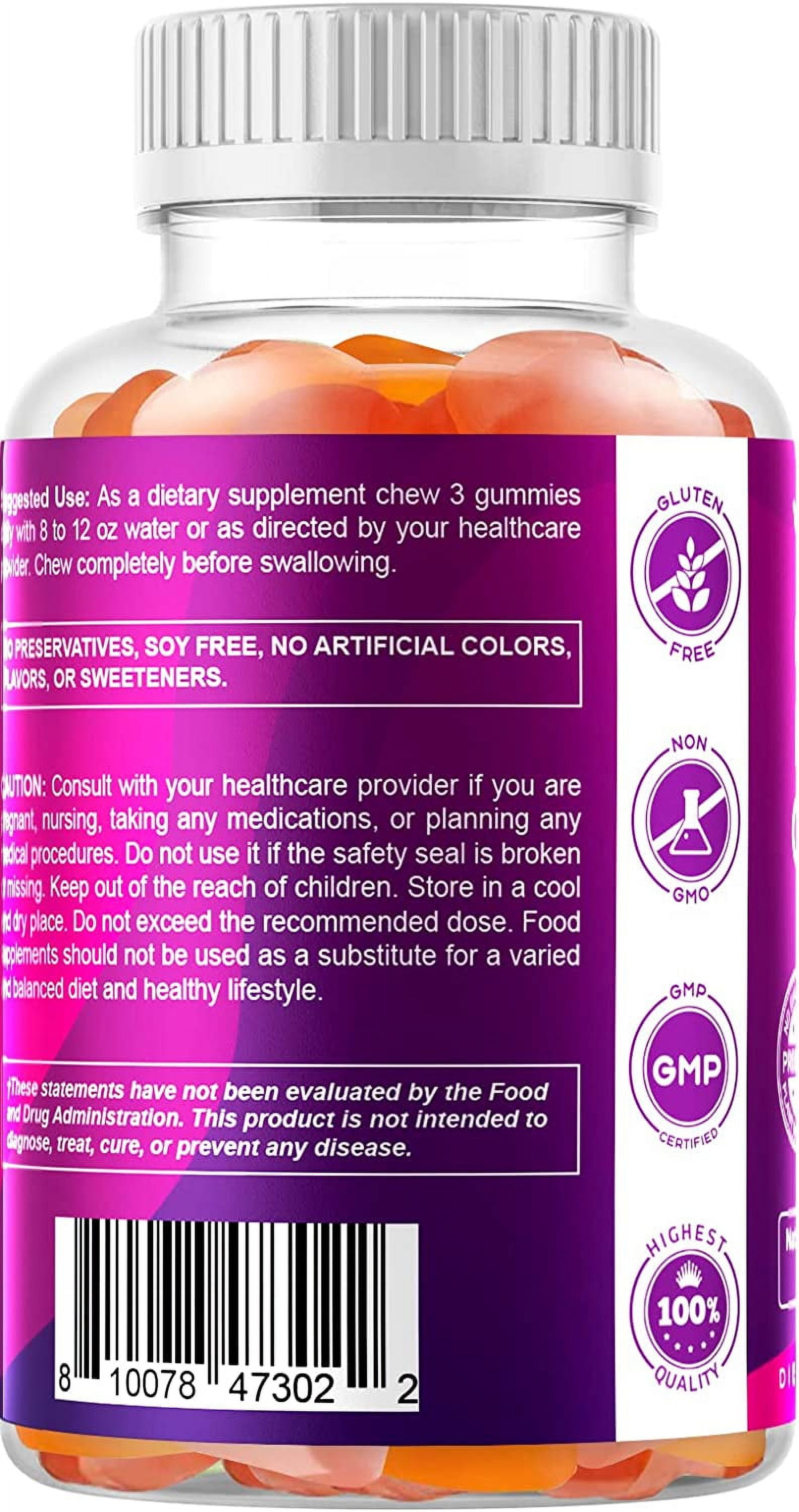 VitamaticUSA Prebiotic Fiber Gummies for Adults - 7g Extra Strength - 60 Pectin Gummies