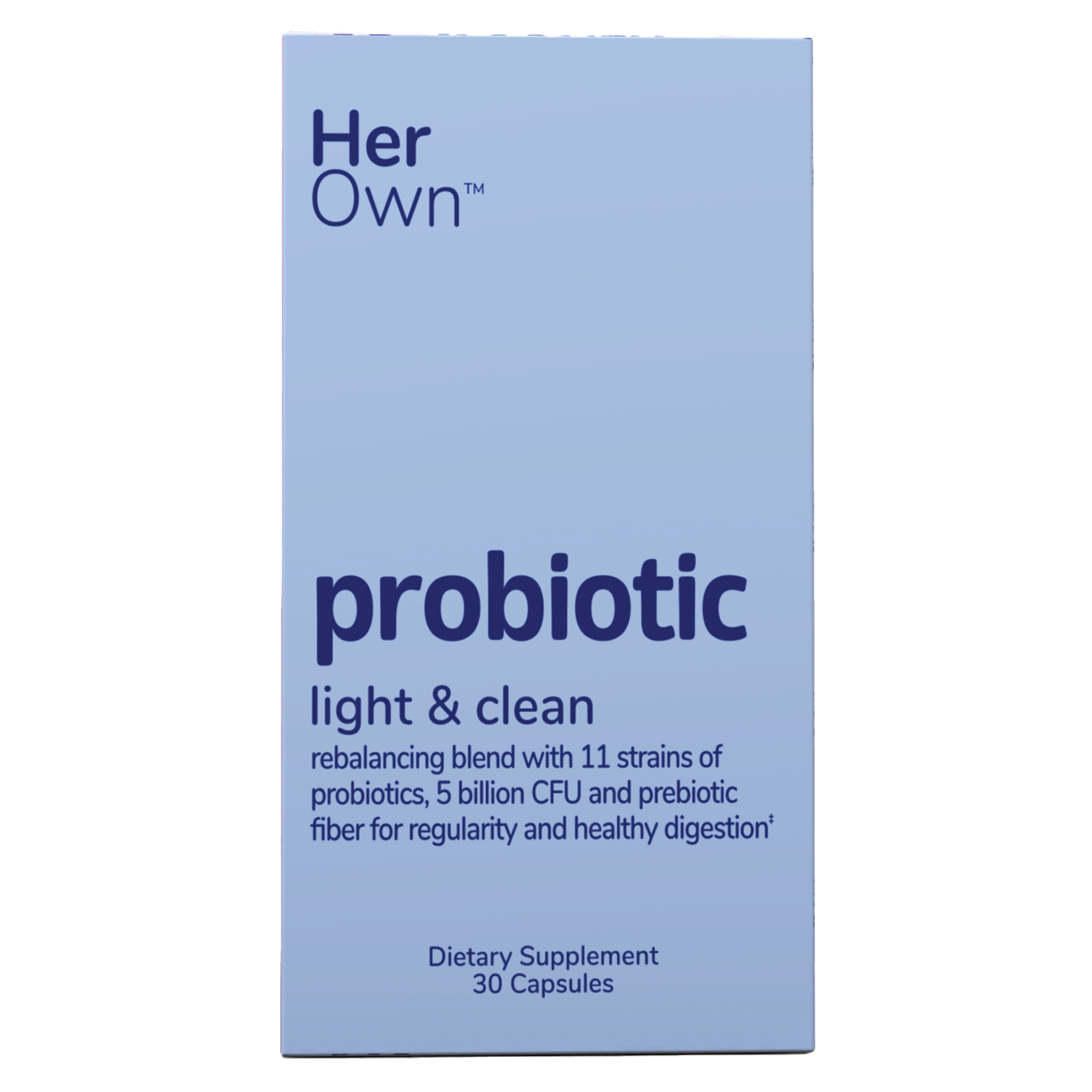 HerOwn Probiotic Capsules with 11 Prebiotic Strains for Digestive Health, Skin & Immune Support - 30 Caps