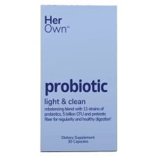 HerOwn Probiotic Capsules with 11 Prebiotic Strains for Digestive Health, Skin & Immune Support - 30 Caps