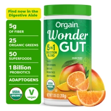 Orgain Vegan Organic Daily Fiber & Greens Superfoods Powder, Orange Mango - 0.44lb