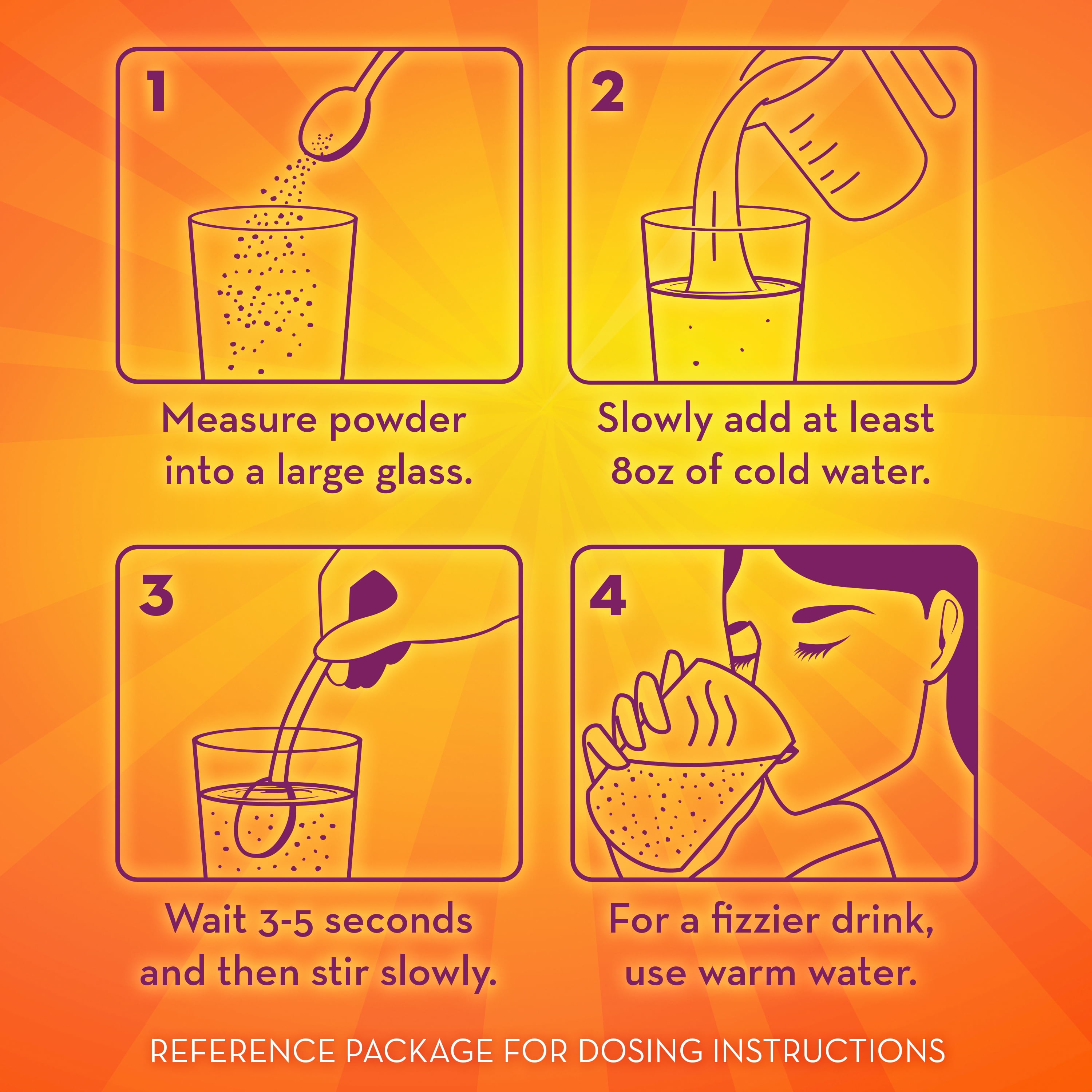 Metamucil Fiber Powder with Vitamins B12 - Citrus Flavor, 50 Servings