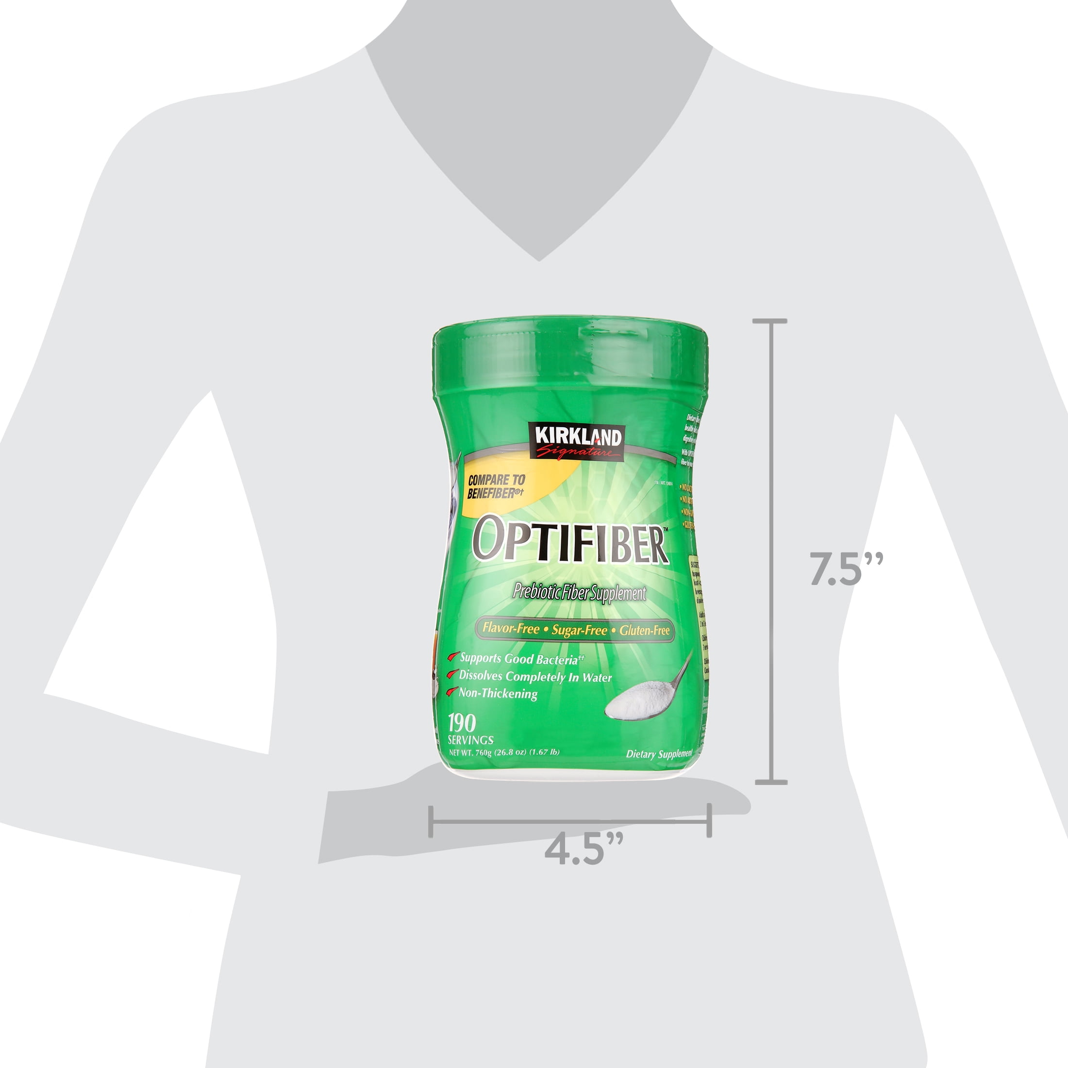 Kirkland Signature OPTIFIBER Powder - 25.6 oz, 190 Servings