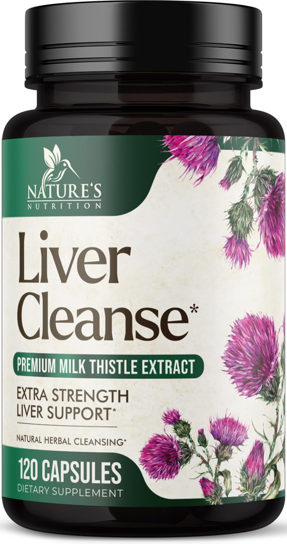 Natural Liver Cleanse Supplement - 21 Herb Formula with Milk Thistle, Dandelion & Beet - Non-GMO Vegan - 120 Caps