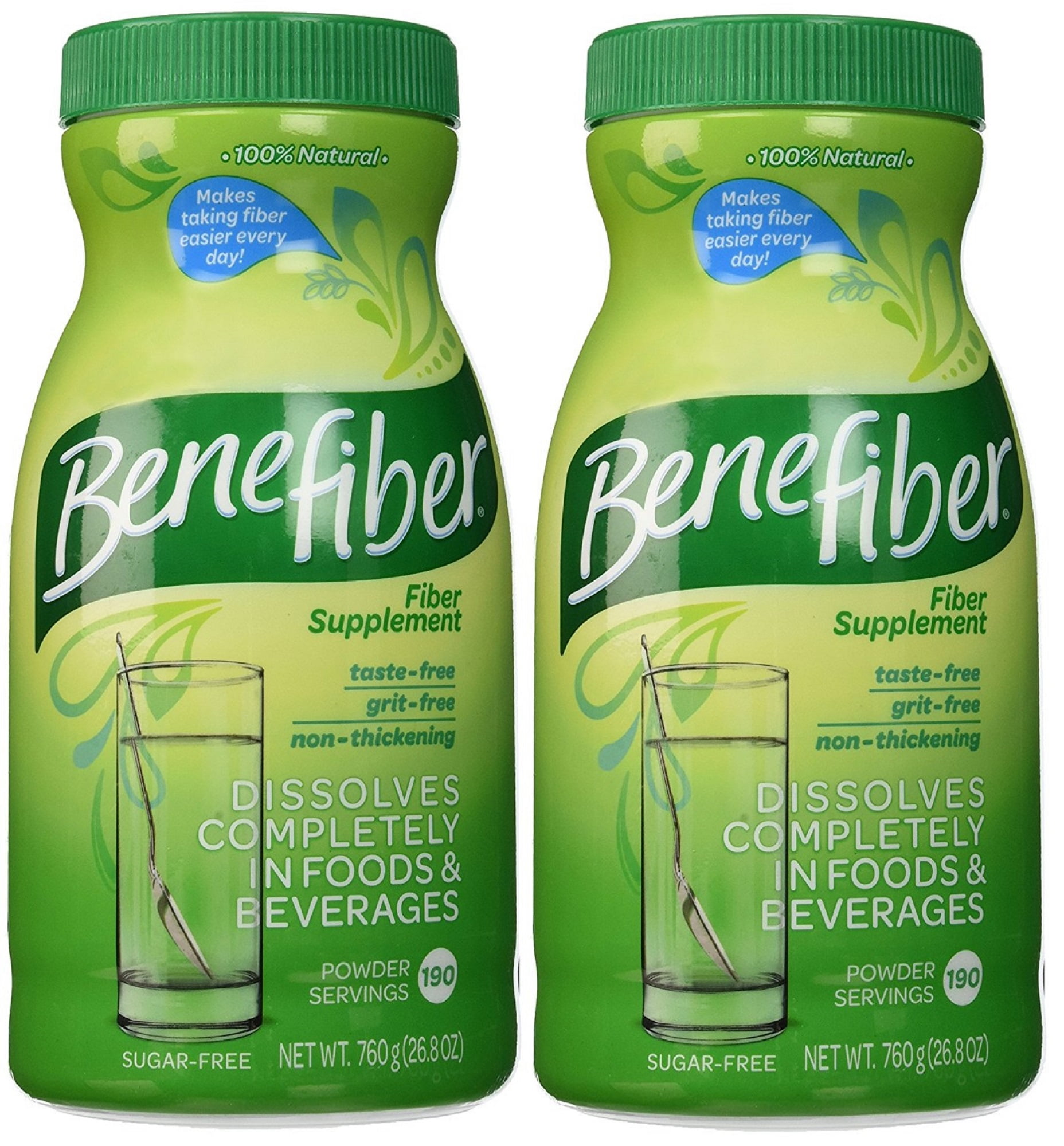 Benefiber Fiber Supplement - 730g, 190 Servings, Pack of 2