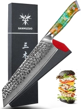 Kiritsuke Chef Knife with Hammered Damascus Steel Blade - YAO Series