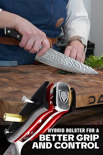 Dalstrong Shogun Series ELITE 8” Damascus Chef Knife - Japanese AUS-10V Super Steel - G10 Black Handle - Razor Sharp - Sheath Included