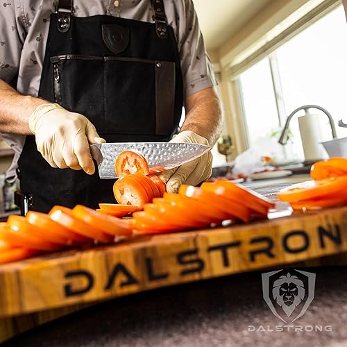 Dalstrong Shogun Series ELITE 8” Damascus Chef Knife - Japanese AUS-10V Super Steel - G10 Black Handle - Razor Sharp - Sheath Included