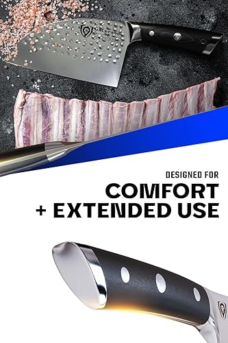 Dalstrong 7.5" Serbian Chef Knife - Gladiator Series Elite - German HC Steel - Meat Cleaver - Razor Sharp - G10 Handle - w/Sheath
