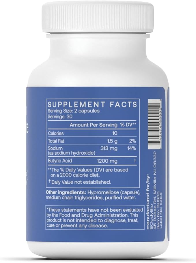 BodyBio Gut Health Supplement - 60 kapsül