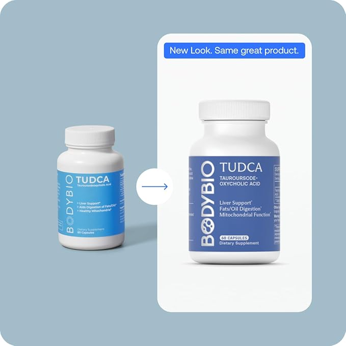 Bodybio Tudca for Liver Health | Liver Support for Detox and Cleanse - 60 Kapsül