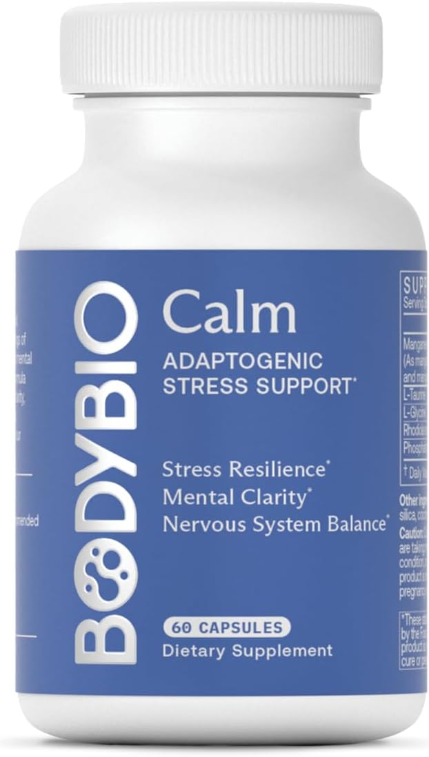 BodyBio Calm - Stress Relief Supplement - 60 Kapsül