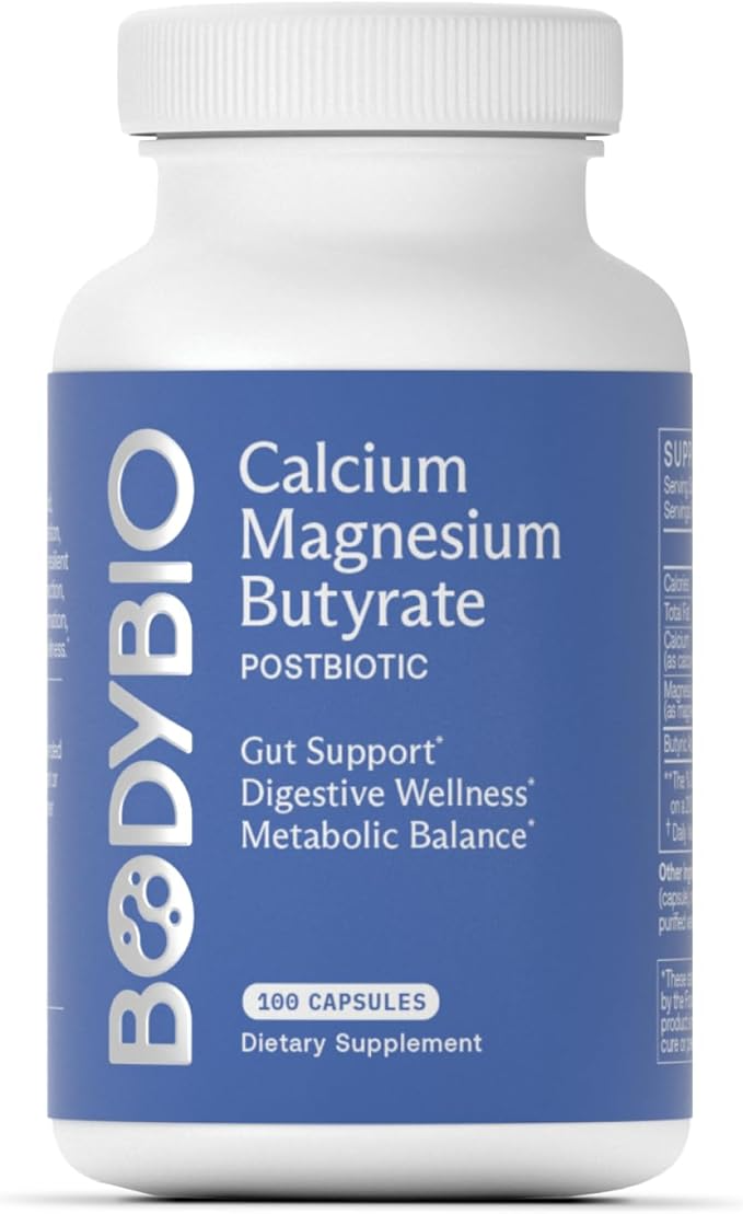 BodyBio Calcium Magnesium Butyrate - 100 Tablet