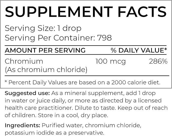 BodyBio Liquid Mineral Chromium - 60 ml