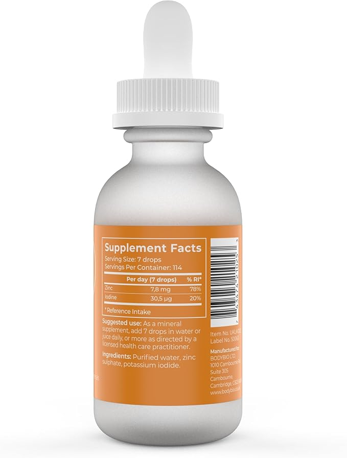 BodyBio Liquid Mineral Zinc - 60 ml
