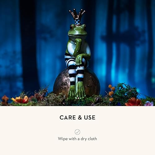 MACKENZİE CHİLDS Fergal Frog on Ball Statue: Unique Decoration for Bathroom or Living Room
