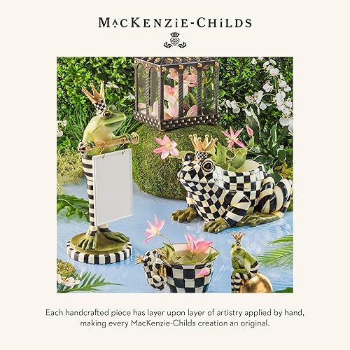 MACKENZİE CHİLDS Fergal Frog on Ball Statue: Unique Decoration for Bathroom or Living Room