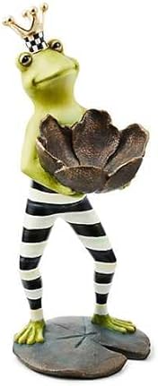 MACKENZIE-CHILDS Fergal The Frog Garden Decor - Whimsical Yard Statue, 24" Tall