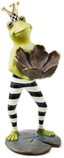 MACKENZIE-CHILDS Fergal The Frog Garden Decor - Whimsical Yard Statue, 24" Tall