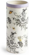 MACKENZIE-CHILDS Butterfly Toile Ceramic Vase, Unique Tall Flower Decor