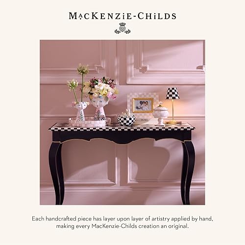 MACKENZIE-CHILDS Short Rosy Meadow Lady Ceramic Vase - Unique Decor