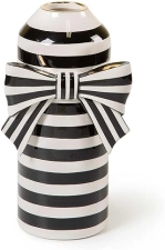 Mackenzie-Childs Bow Vase  Unique Flower Vase for Living Room Decor