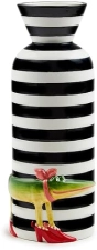 MACKENZIE-CHILDS Patience Brewster Gloria Alligator Ceramic Vase