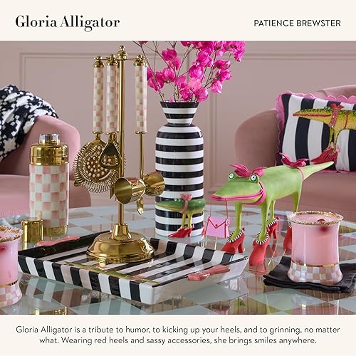 MACKENZIE-CHILDS Patience Brewster Gloria Alligator Lidded Box: Charming Small Storage Solution