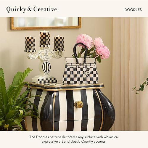 MACKENZIE-CHILDS Doodles Decorative Ceramic Vase - Handbag Design