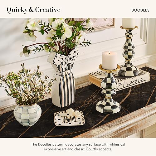 MACKENZIE-CHILDS Ceramic Doodles Vase for Stylish Home Decor