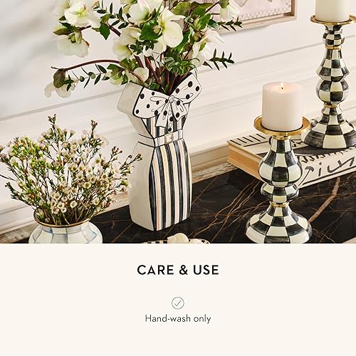 MACKENZIE-CHILDS Ceramic Doodles Vase for Stylish Home Decor