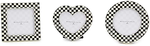 MACKENZIE-CHILDS Courtly Assorted Frames Set, Round Square Heart Picture Frames, Set of 3