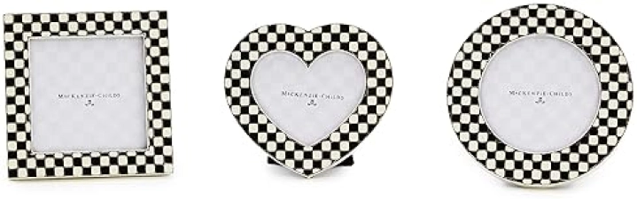 MACKENZIE-CHILDS Courtly Assorted Frames Set, Round Square Heart Picture Frames, Set of 3