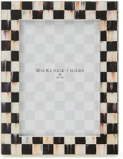 MACKENZIE-CHILDS Courtly Check Silver Plated 5x7 Frame