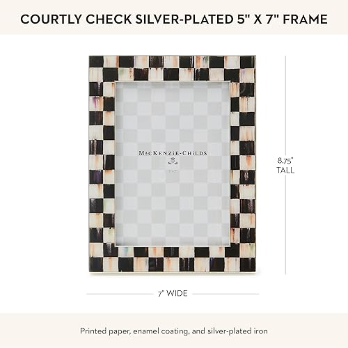 MACKENZIE-CHILDS Courtly Check Silver Plated 5x7 Frame
