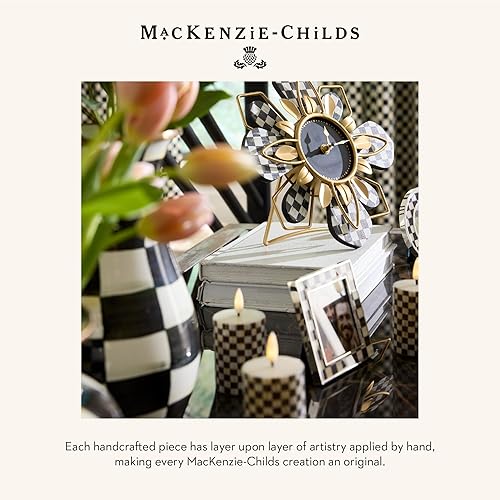 MACKENZIE-CHILDS Silver-Plated Photo Frames Set, Family Picture Frames, Courtly Check Design