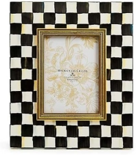 MACKENZIE-CHILDS Enamel Family Picture Frame, 5x7 inches, Courtly Check Design