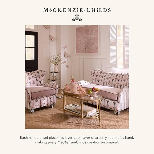 MACKENZIE-CHILDS Family Picture Frame, Pink-and-White Rosy Check, 5x7