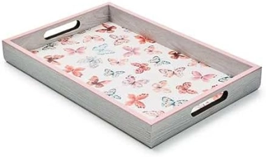 MACKENZIE-CHILDS Butterfly Hill Wooden Serving Tray Handcrafted