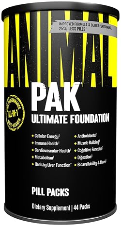Universal Nutrition Animal Pak All-in-One Multivitamin Pack for Men & Women - 44 Count