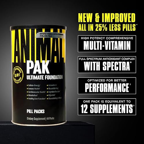 Universal Nutrition Animal Pak All-in-One Multivitamin Pack for Men & Women - 44 Count