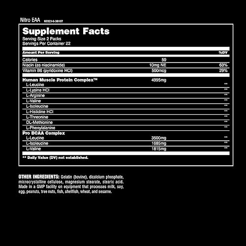 Universal Nutrition Animal Nitro EAA Supplement - Post-Workout Recovery for Lean Muscle Growth - 44 Packs