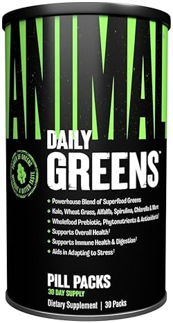 Universal Nutrition Superfood Digestive Health Pills - Daily Greens Blend for Immunity - 30 Day Supply