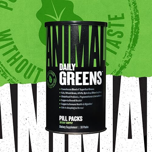 Universal Nutrition Superfood Digestive Health Pills - Daily Greens Blend for Immunity - 30 Day Supply
