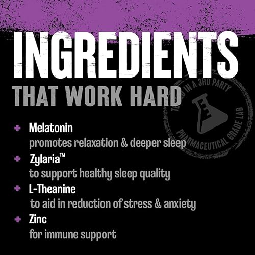 Universal Nutrition Natural Sleep Aid for Adults with Melatonin, L-Theanine, Zinc, Magnesium - 30 Count